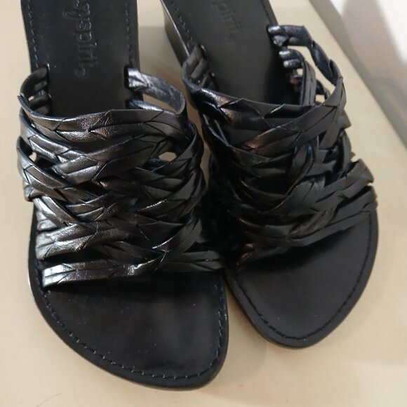 Easy Spirit slide-on leather low wedge heel - black - size 6 - Picture 2 of 6